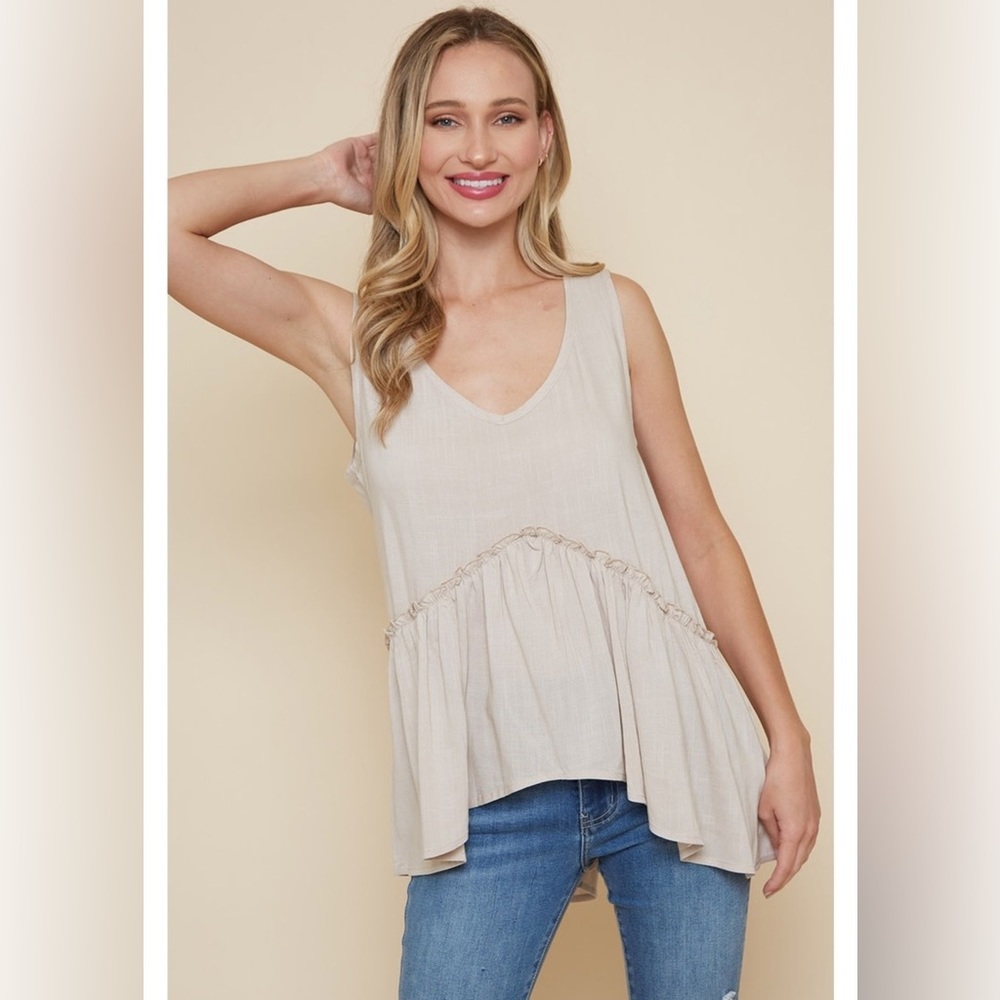 Saints And Hearts Babydoll Linen Top